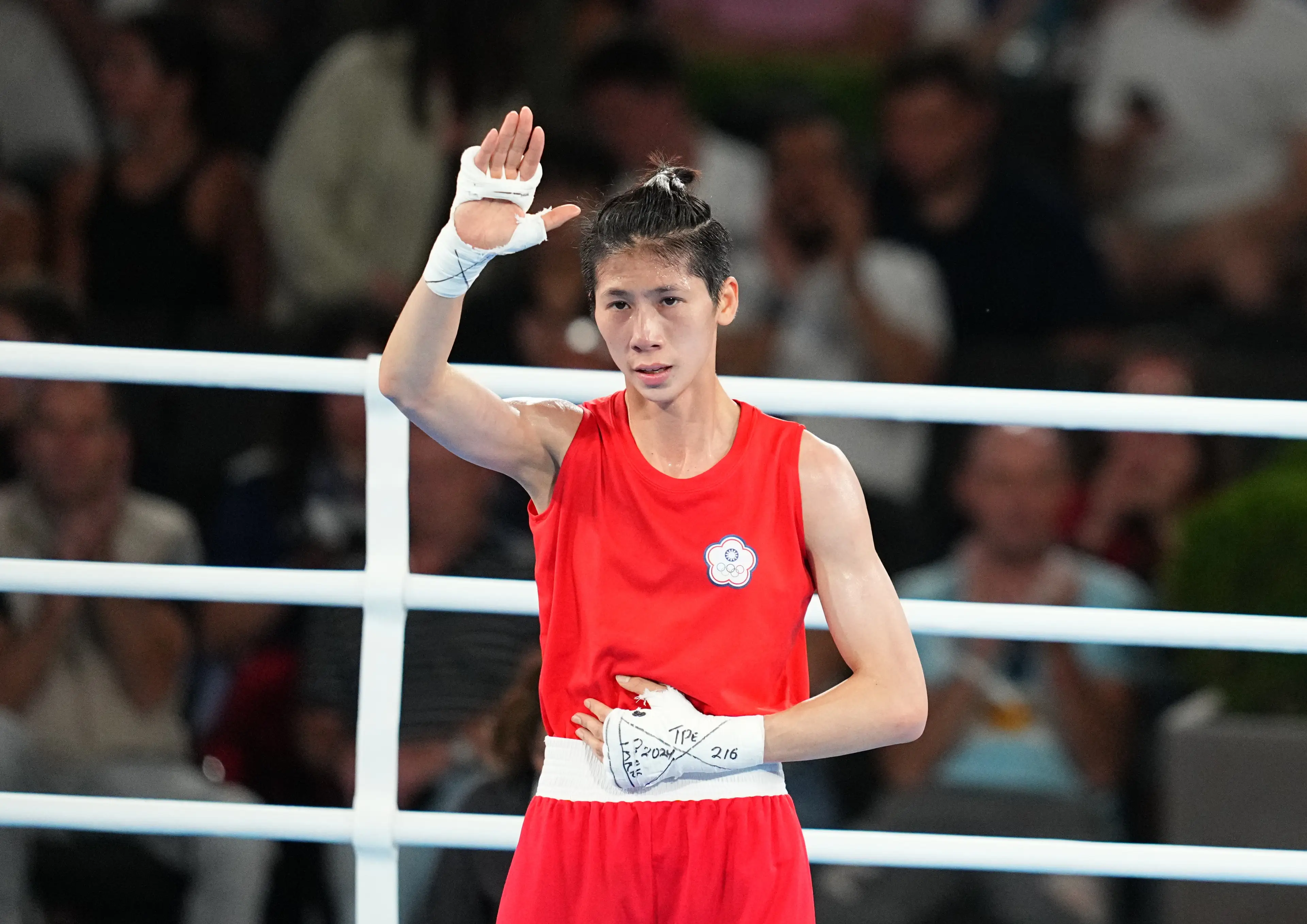 Taiwanese athlete Lin Yu-ting was previously disqualified on the same grounds. (Ulrik Pedersen/DeFodi Images via Getty Images)