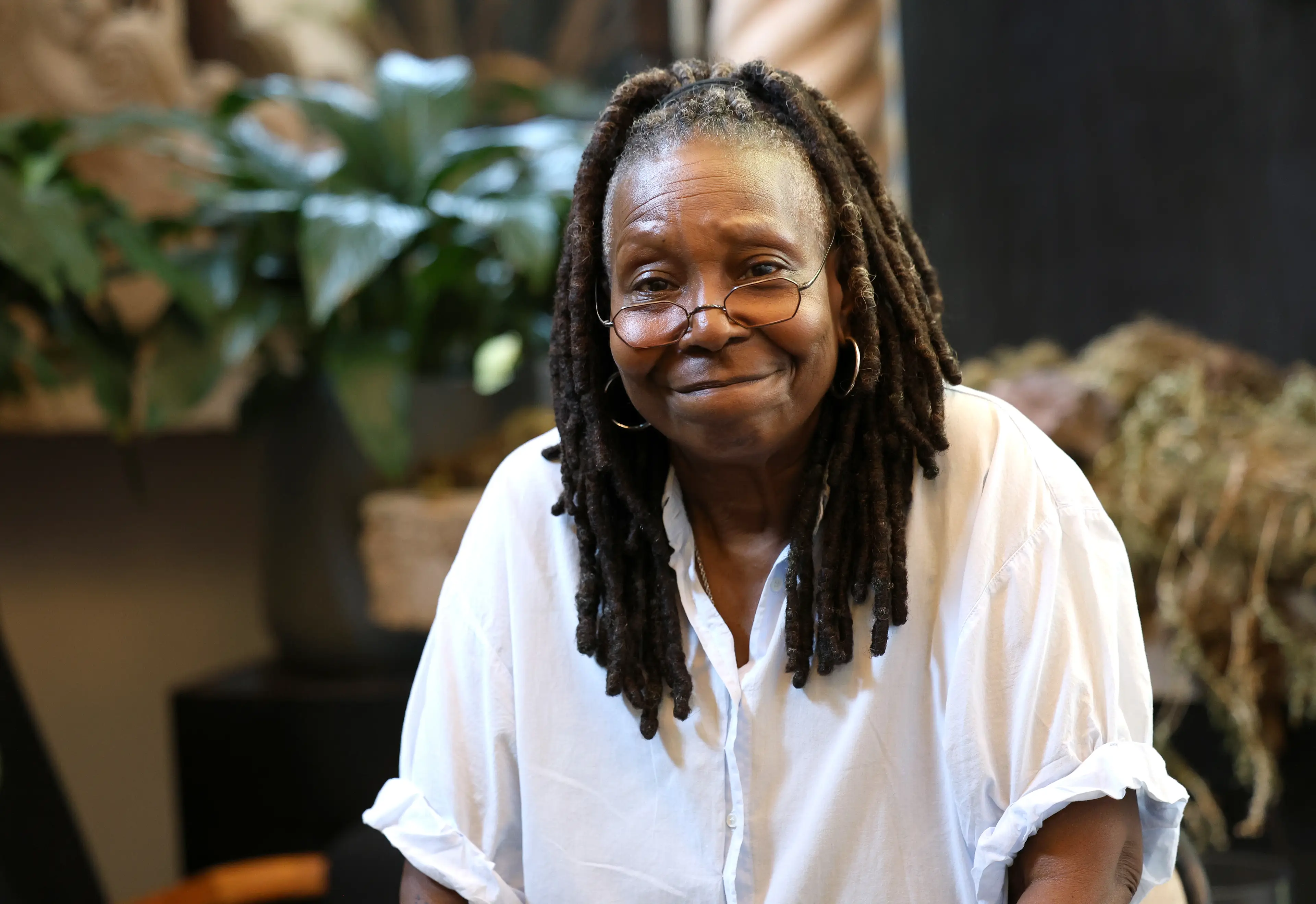 The Academy Award winner revealed on The View why she 'goes to bed alone'. (Jesse Grant/WWD via Getty Images)