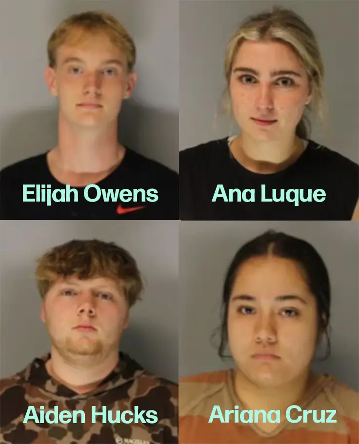 The other teens were charged with criminal trespass and littering (Hall County Sheriff's Office)