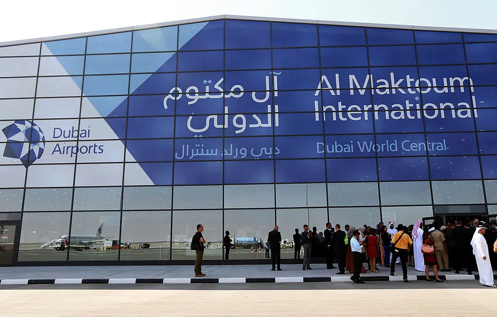 Al Maktoum International airport first opened 16 years ago (MARWAN NAAMANI/AFP via Getty Images)