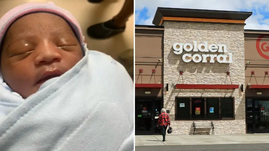 Woman finds out she’s pregnant after giving birth in restaurant to baby boy
