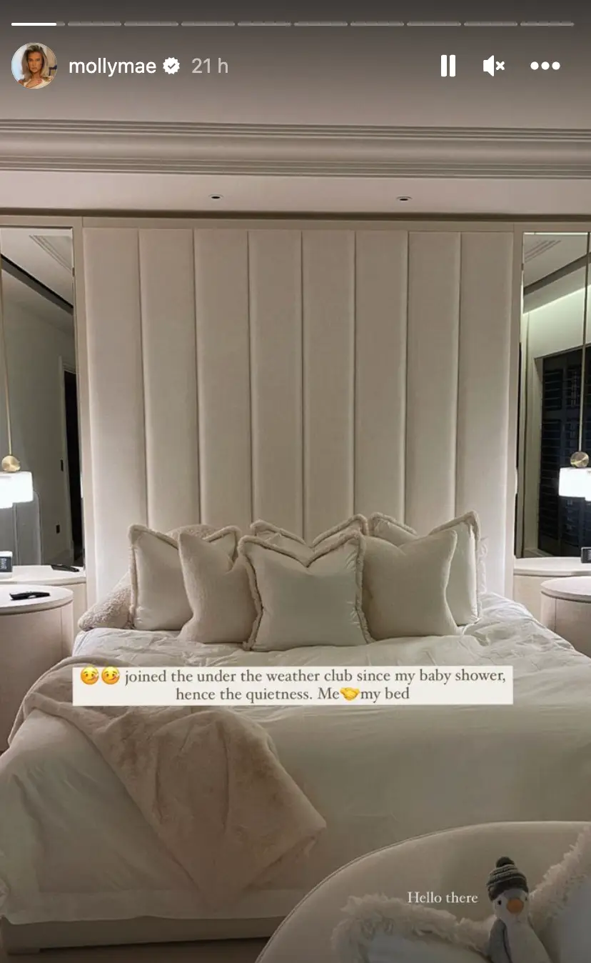 The former Love Island contestant has told fans she's bed-bound.