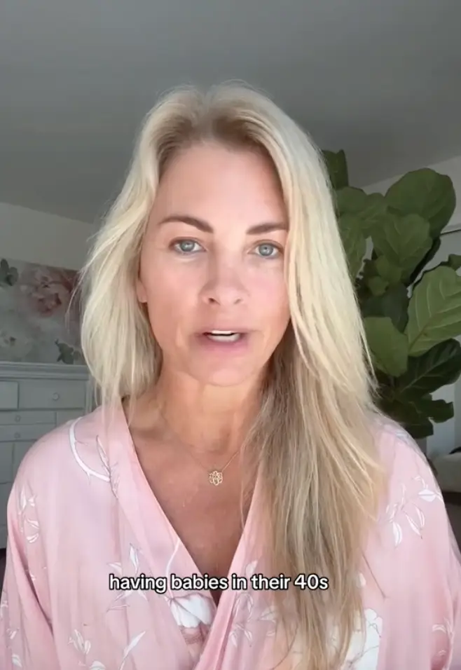 A mum who gave birth in her forties has hit back at online criticism.