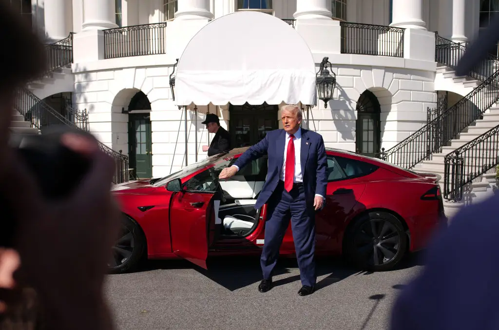 Trump may now sell his Tesla (Andrew Harnik/Getty Images)