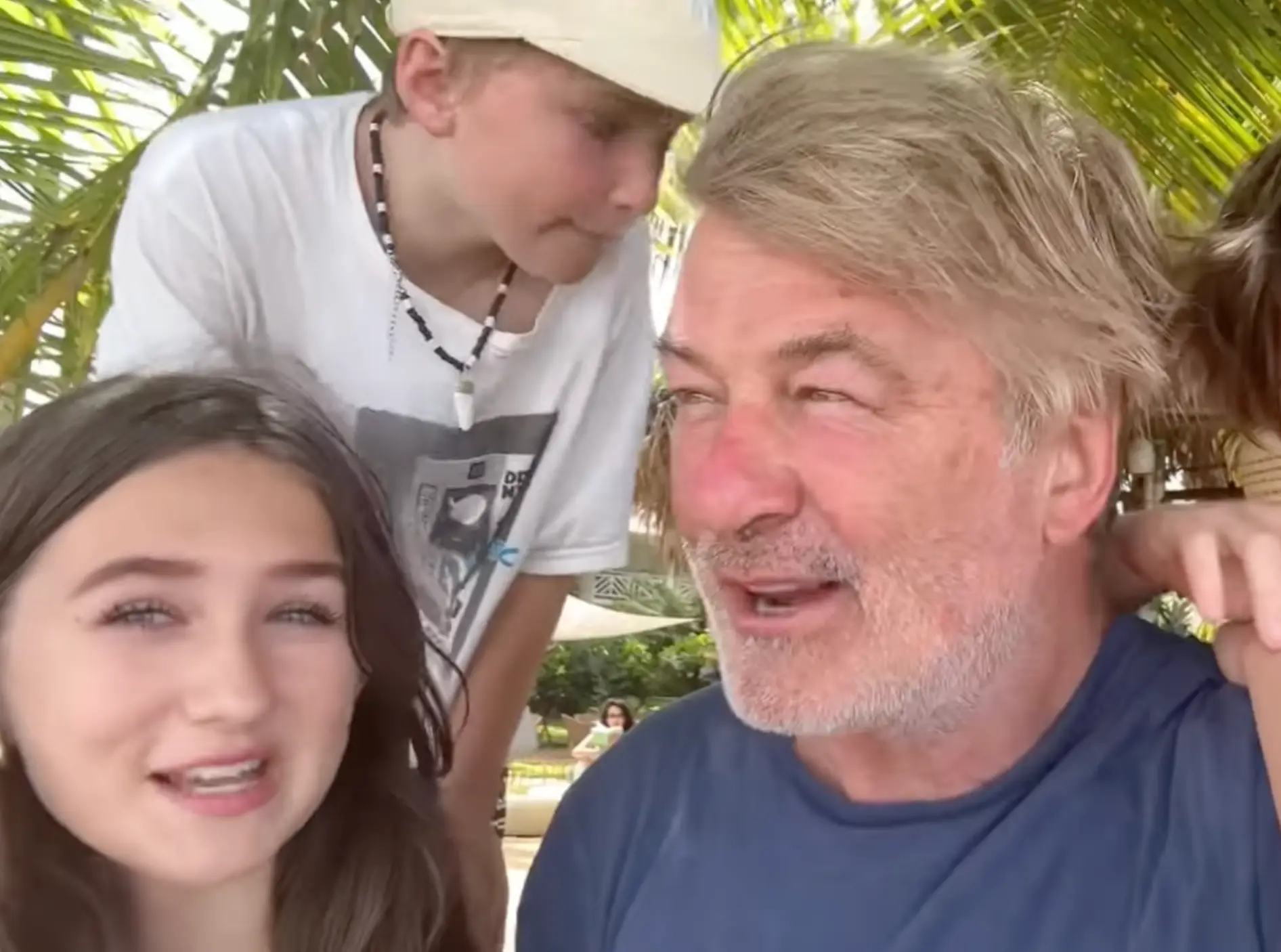 12-year-old Carmen burst into laughter as she made the joke (Instagram/alexbaldwininsta)