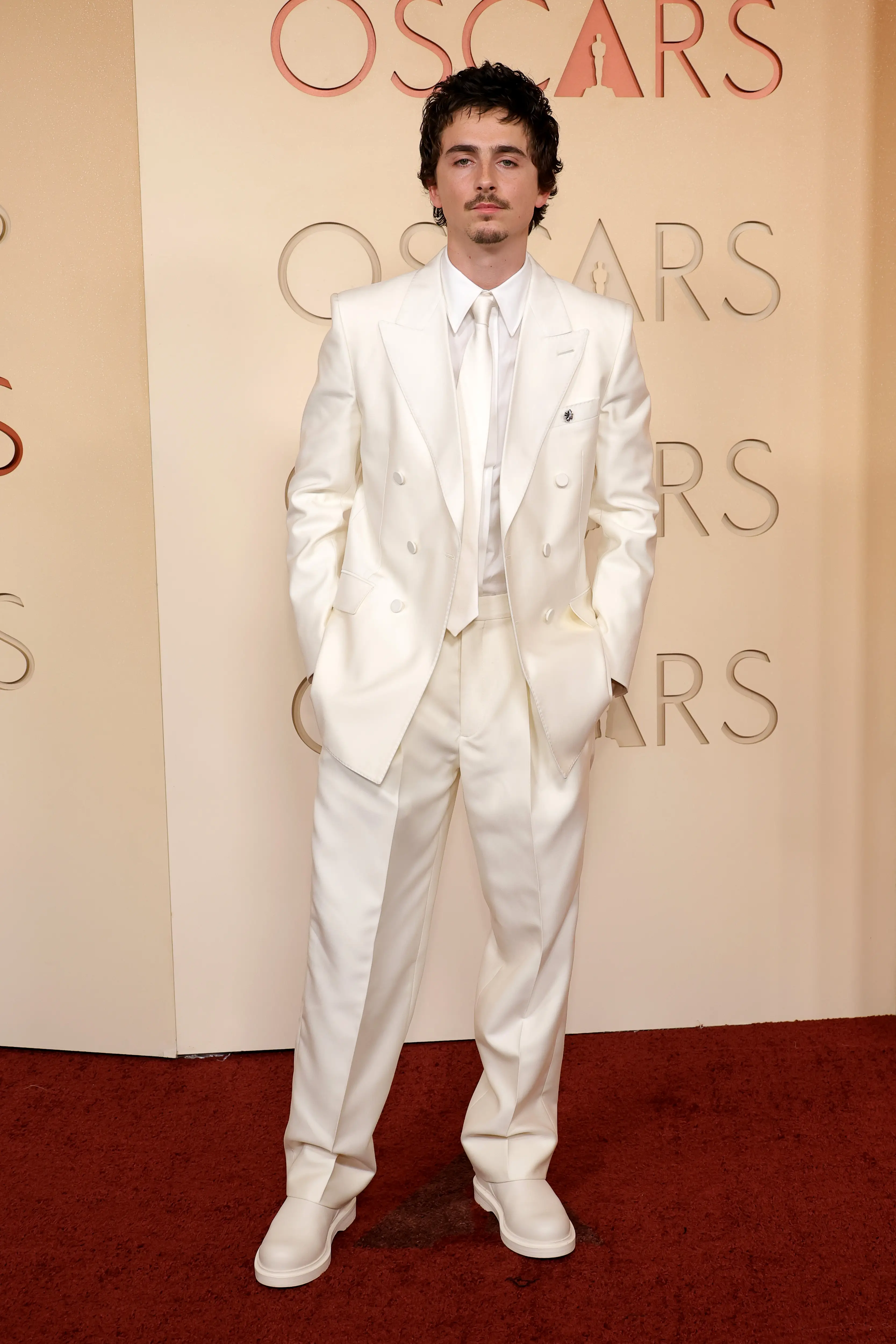 Many people thought Chalamet's Givenchy suit looked like the one in the viral pic (Kevin Mazur/Getty Images)