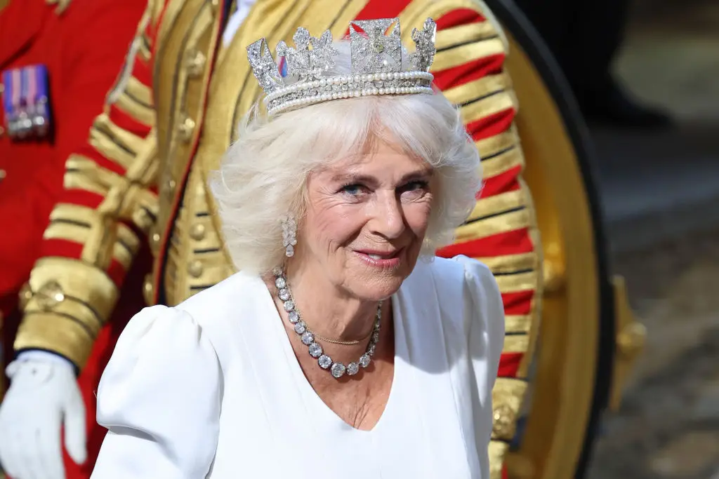The expert pointed to Queen Camilla's 'supportive gesture'. (Chris Jackson / Staff / Getty Images)