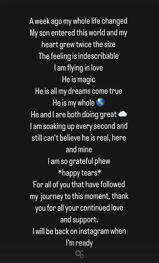 Jessie J has given birth to a baby boy.