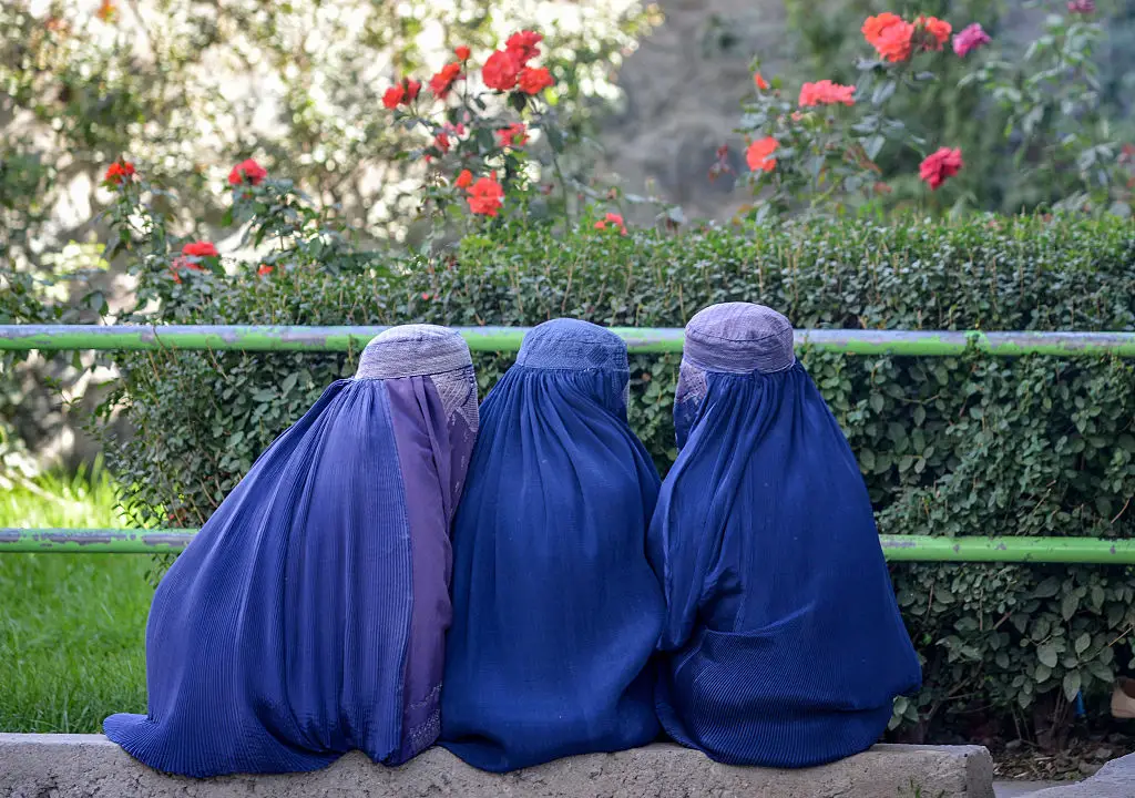 Women have been excluded from everyday life (OMER ABRAR/AFP via Getty Images)
