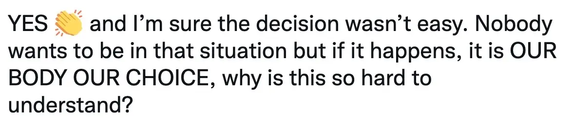 Fans came together to support the star for sharing her story (Twitter).