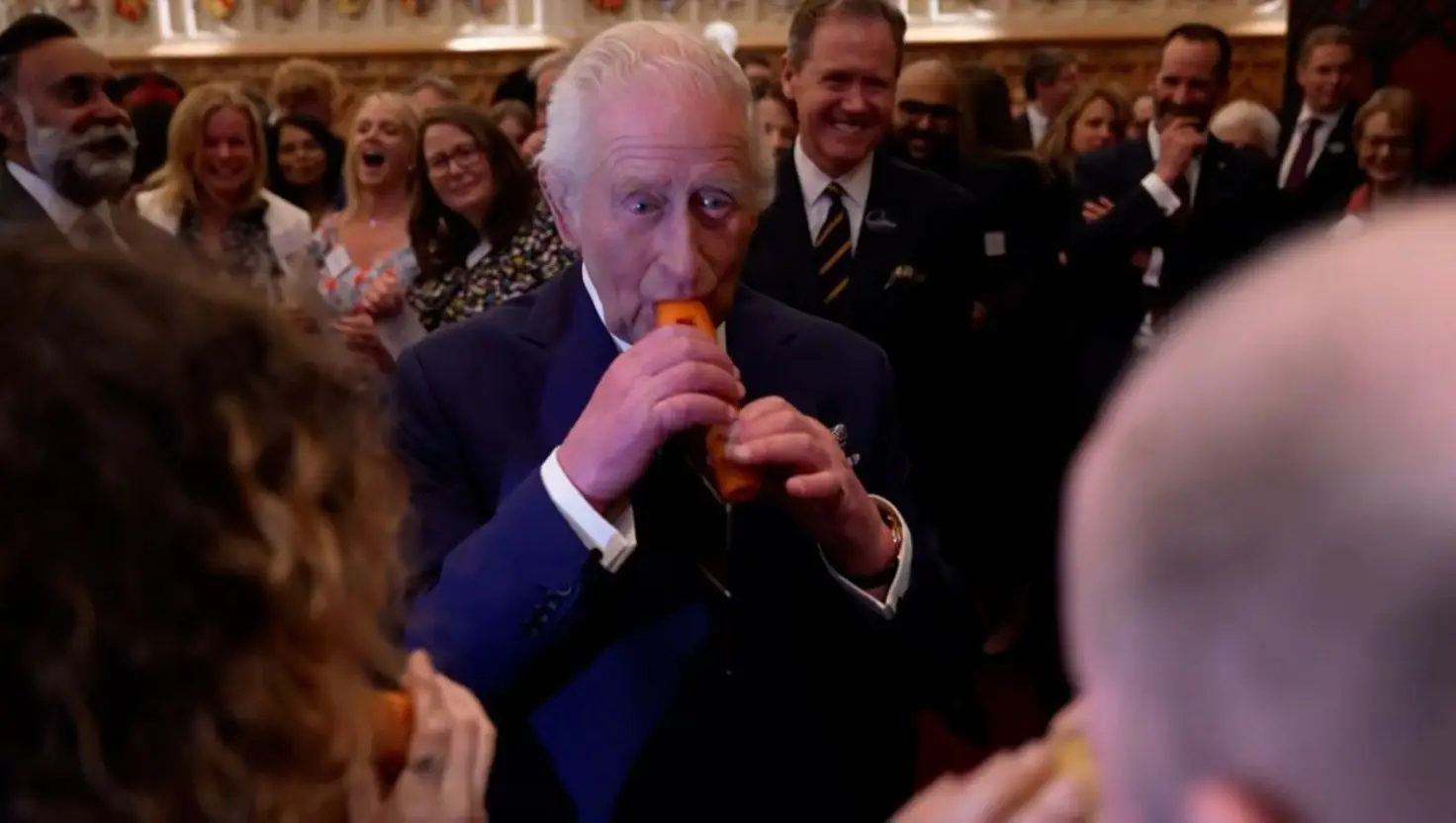 The instrument was reportedly made 'specially' for the monarch (Sky News)