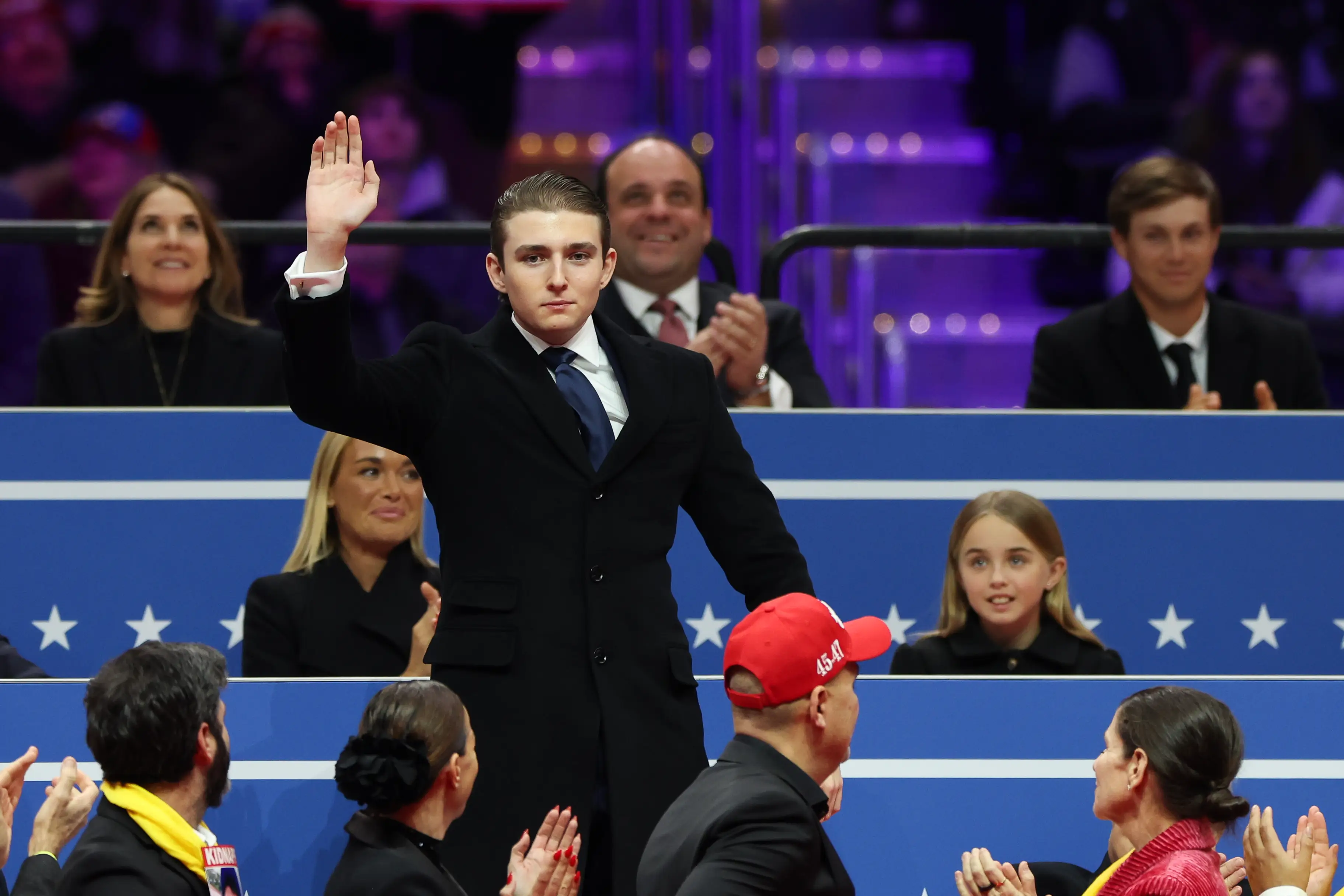 People are trying to get Barron Trump drafted into the US military (Tasos Katopodis/Getty Images)