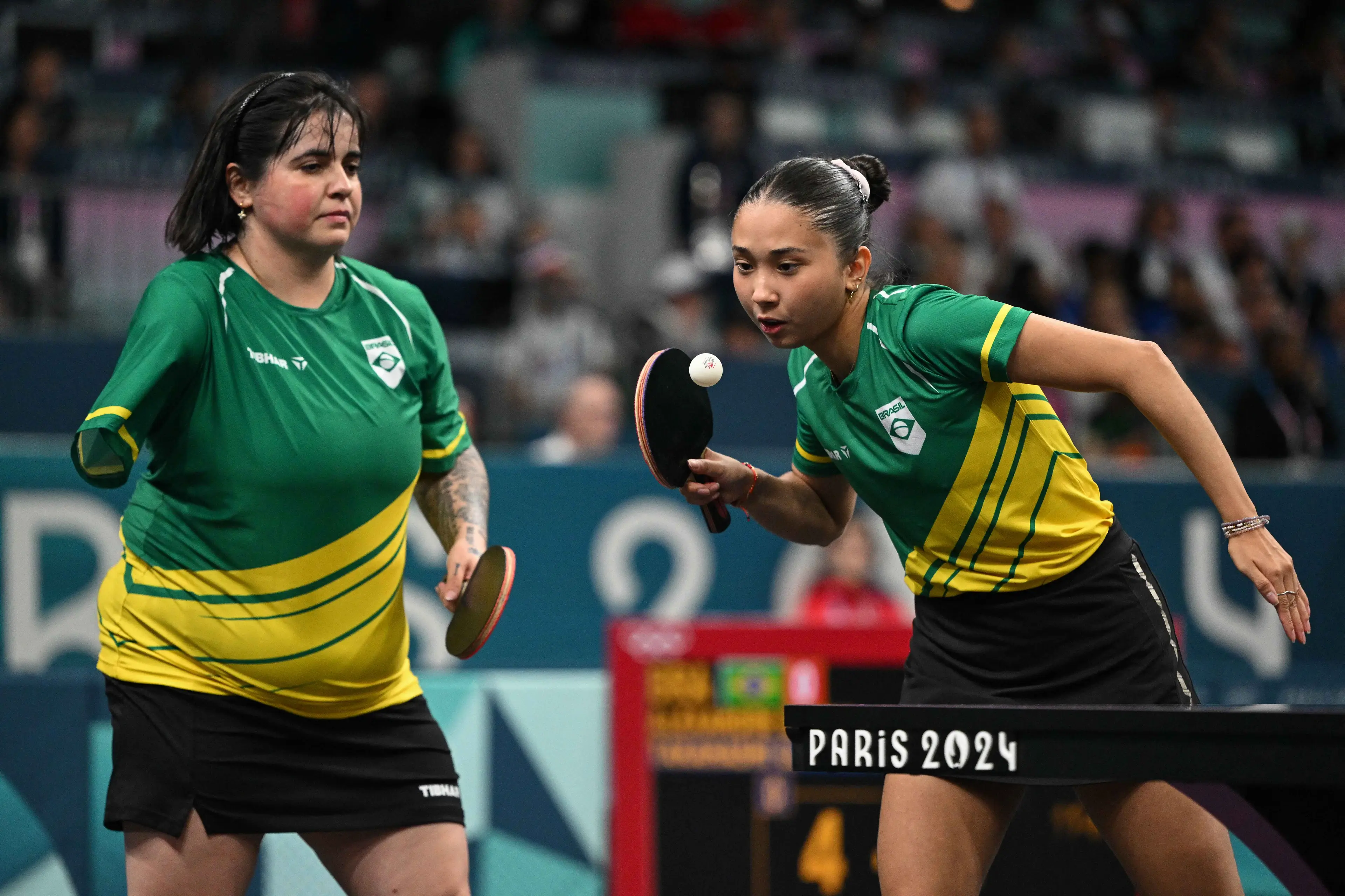Bruna Costa Alexandre is a table tennis player from Brazil. (AFP via Getty Images)