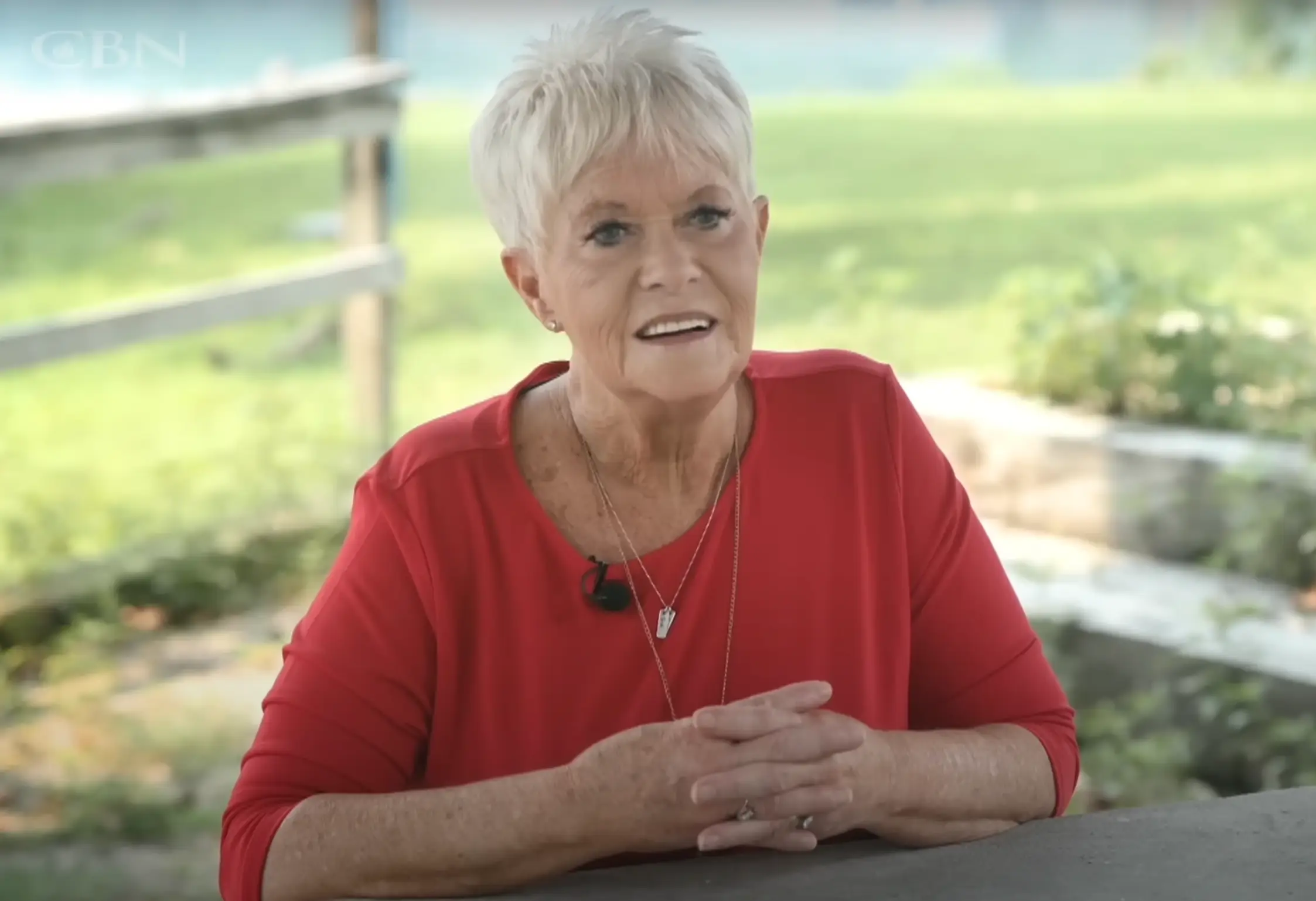 Charlotte shared her experiences of being taken to 'heaven' (YouTube/The 700 Club)