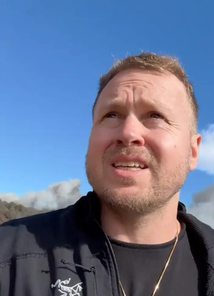 Spencer Pratt shared footage from the devastating wildfires currently sweeping across Los Angeles (TikTok/@spencerpratt)