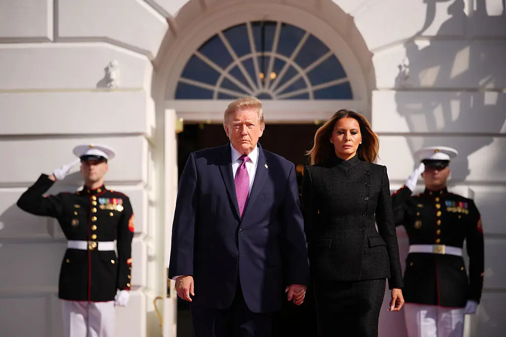 Melania Trump has made a rare comment about her husband Donald Trump as president (Andrew Harnik / Staff / Getty Images)