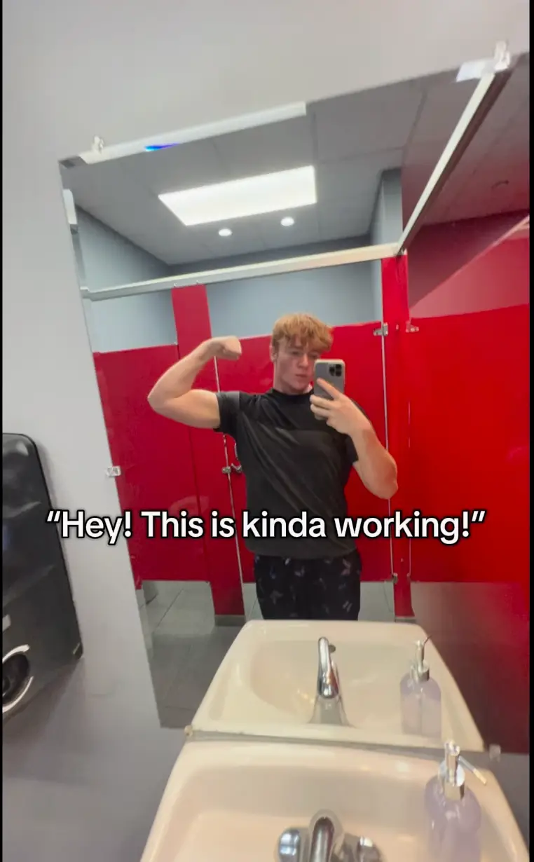 After watching what he ate, Larcom decided to progress to the gym (Instagram/@trevorlarcom)