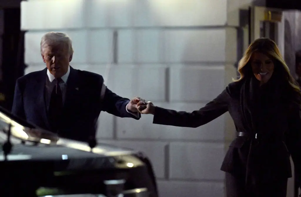 There's been a lot of comments online of the displays of affection shown between Donald and Melania Trump (ROBERTO SCHMIDT/AFP via Getty Images)