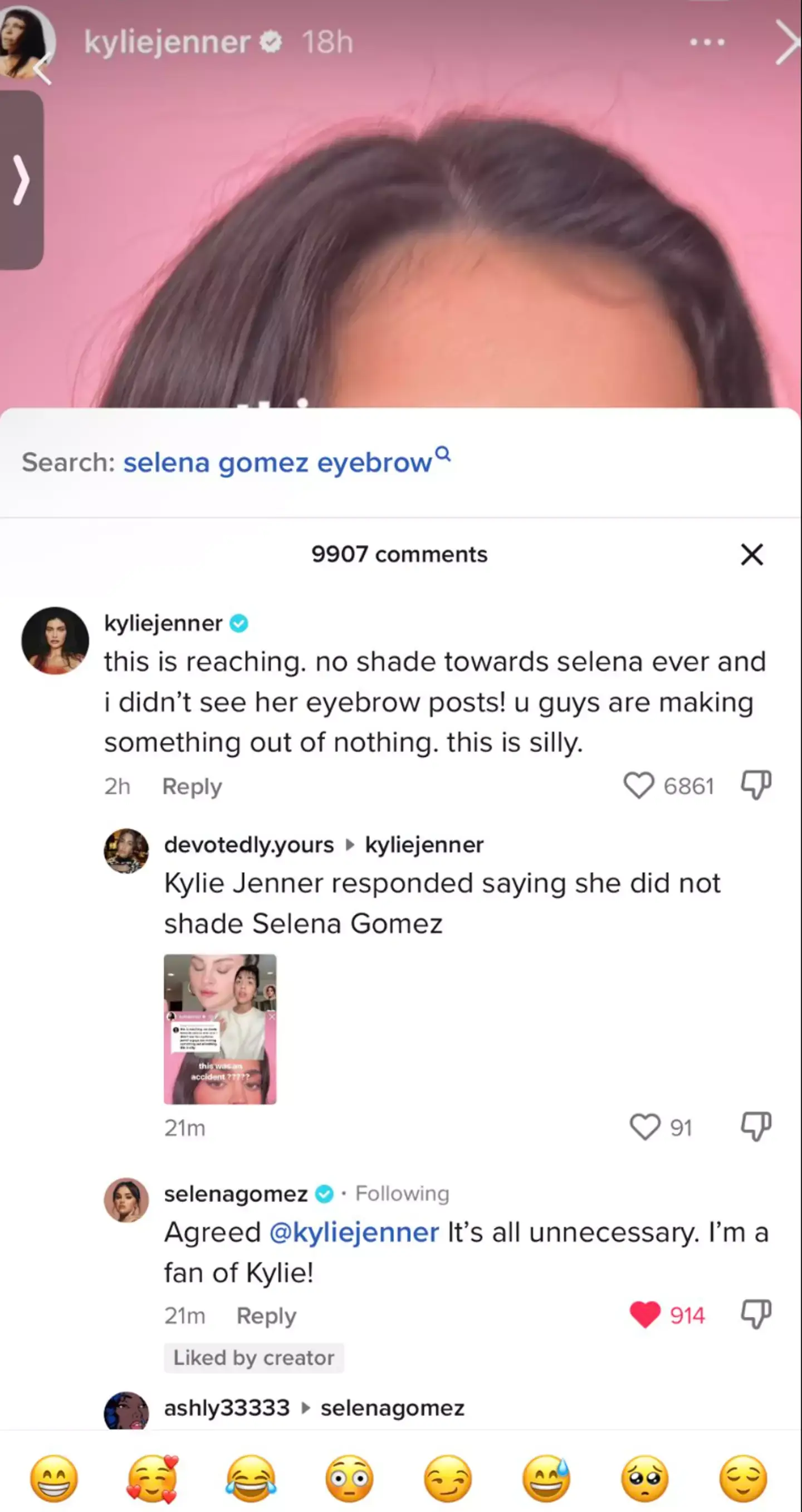 Kylie responded to the claims (TikTok)