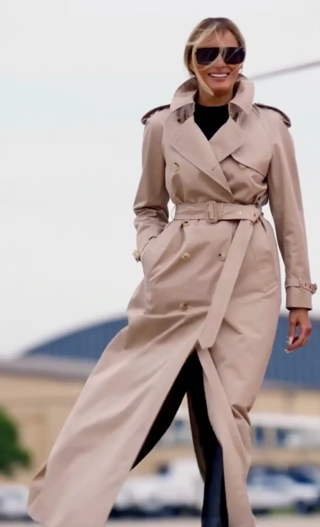 A video shared of Melania Trump 'arriving in the UK' has confused people online (X/@firstladyoffice)