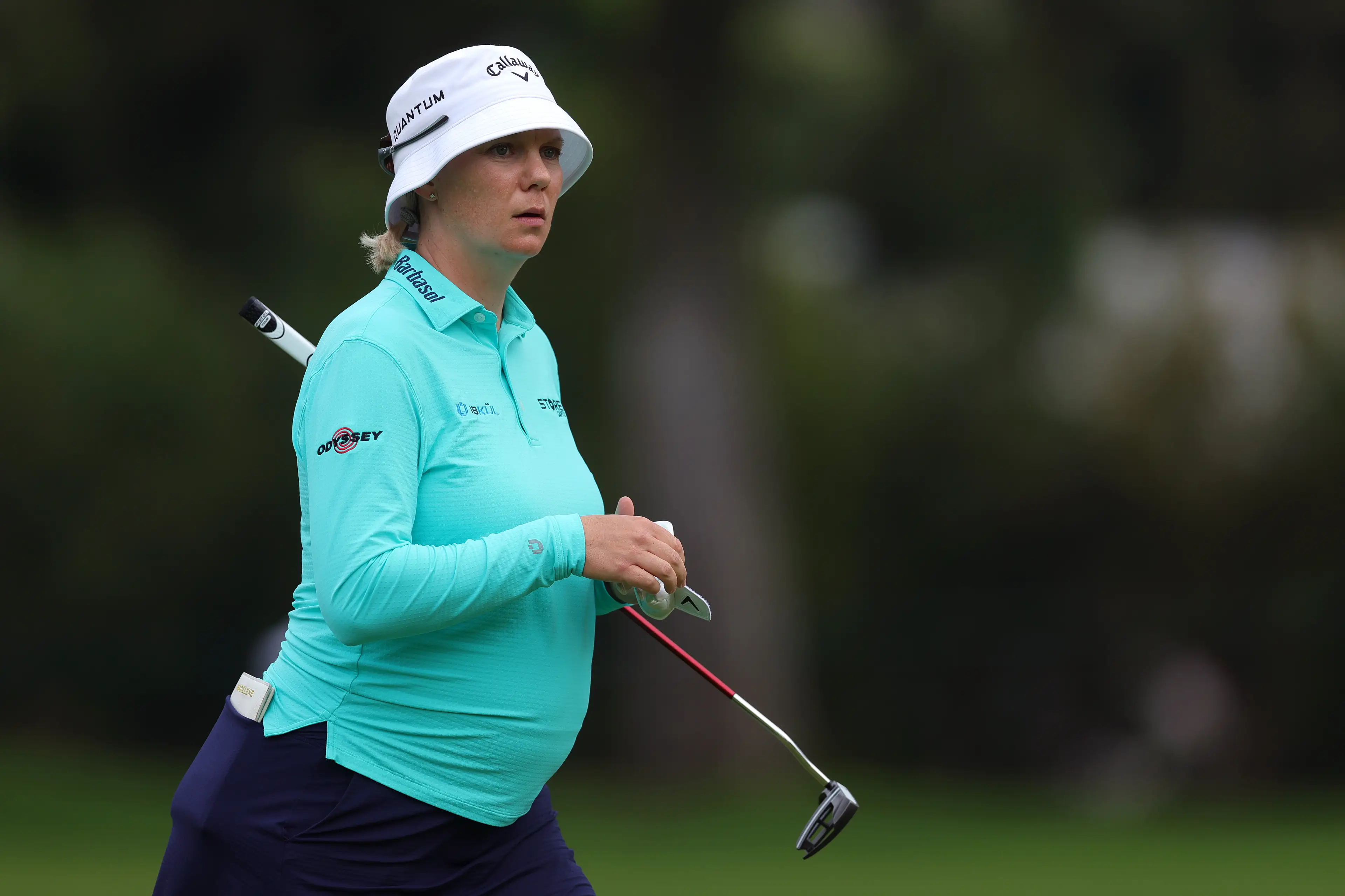 She completed the round, despite the pain (Ryan Sirius Sun/Getty Images)