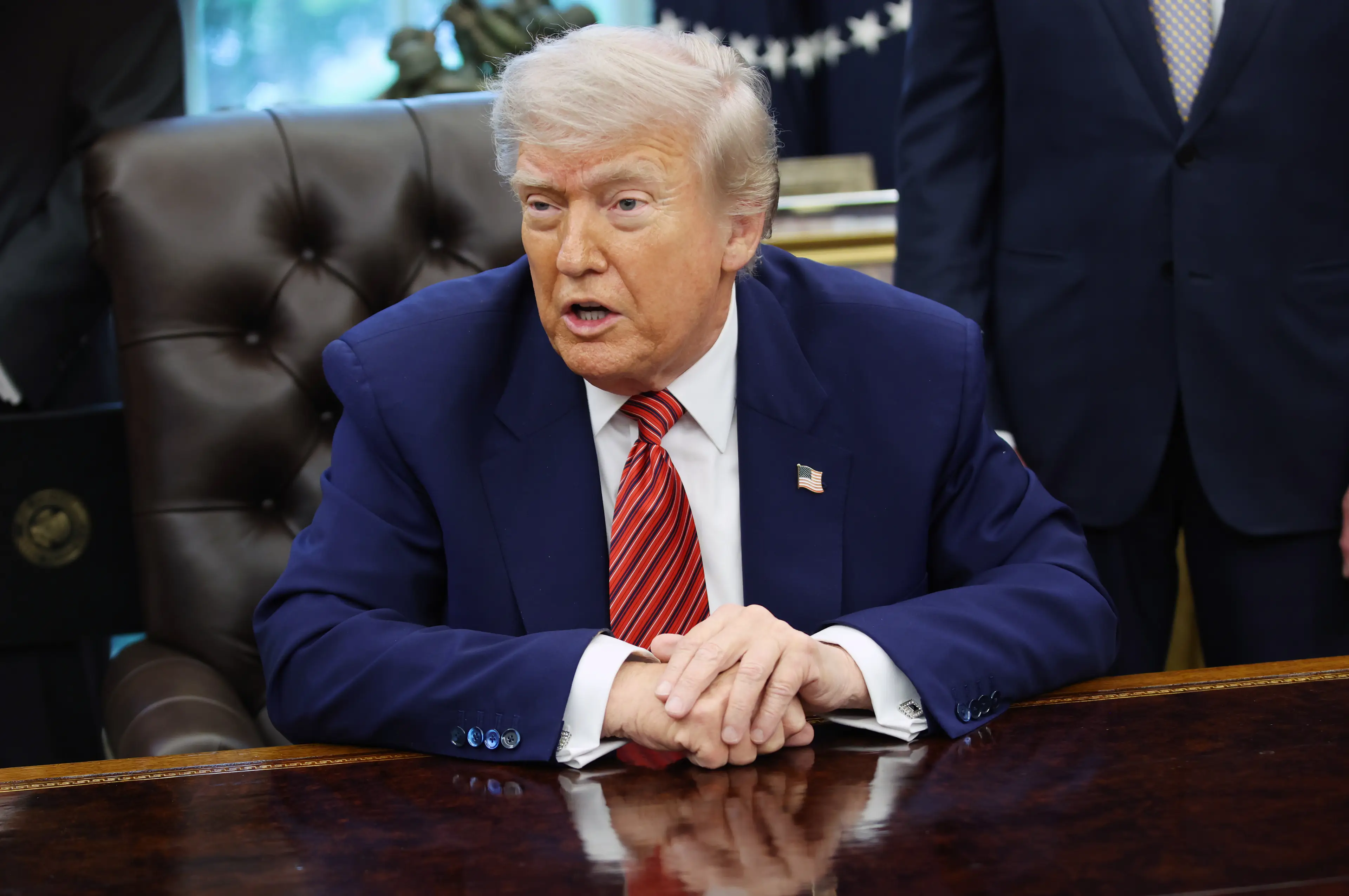 Donald Trump has said he has no interest in deporting Prince Harry (Samuel Corum/Sipa/Bloomberg via Getty Images)