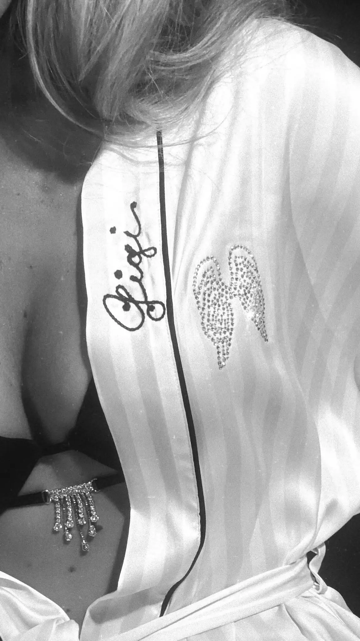 Gigi Hadid also shared a photograph of herself in the famous robe (Gigi Hadid/Instagram)
