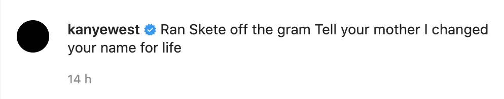 Kanye celebrated Pete deleting Insta (