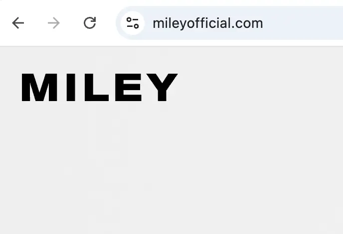 Miley's new website (Mileyofficial.com)