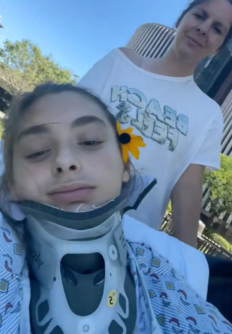Mackenzie shared footage of herself being wheeled out of hospital (Netflix)