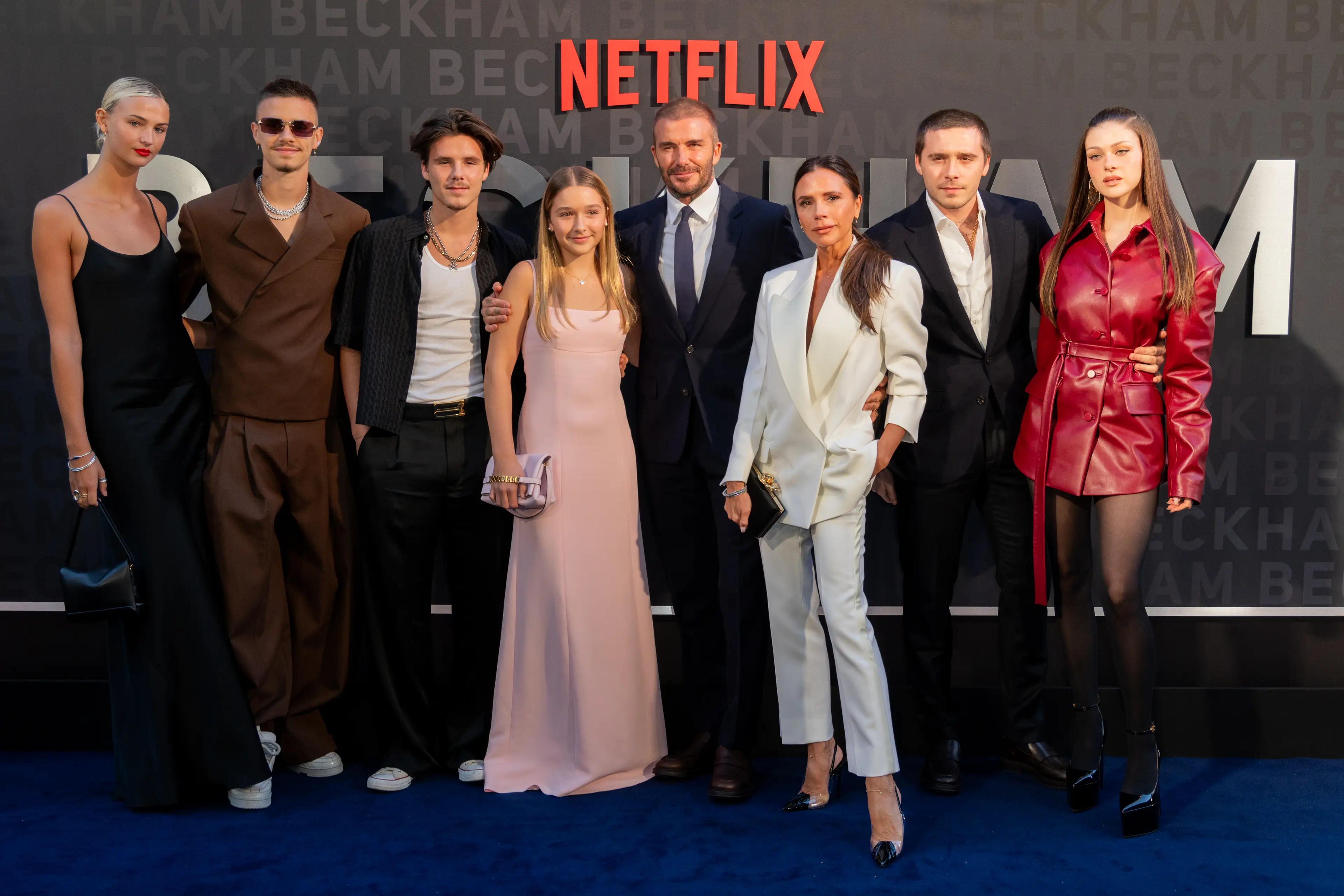 The Beckham family at the documentary's premiere last week.