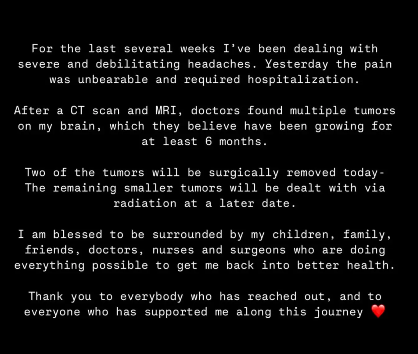 The RHOBH star issued an update on Instagram (Instagram/@teddimellencamp)