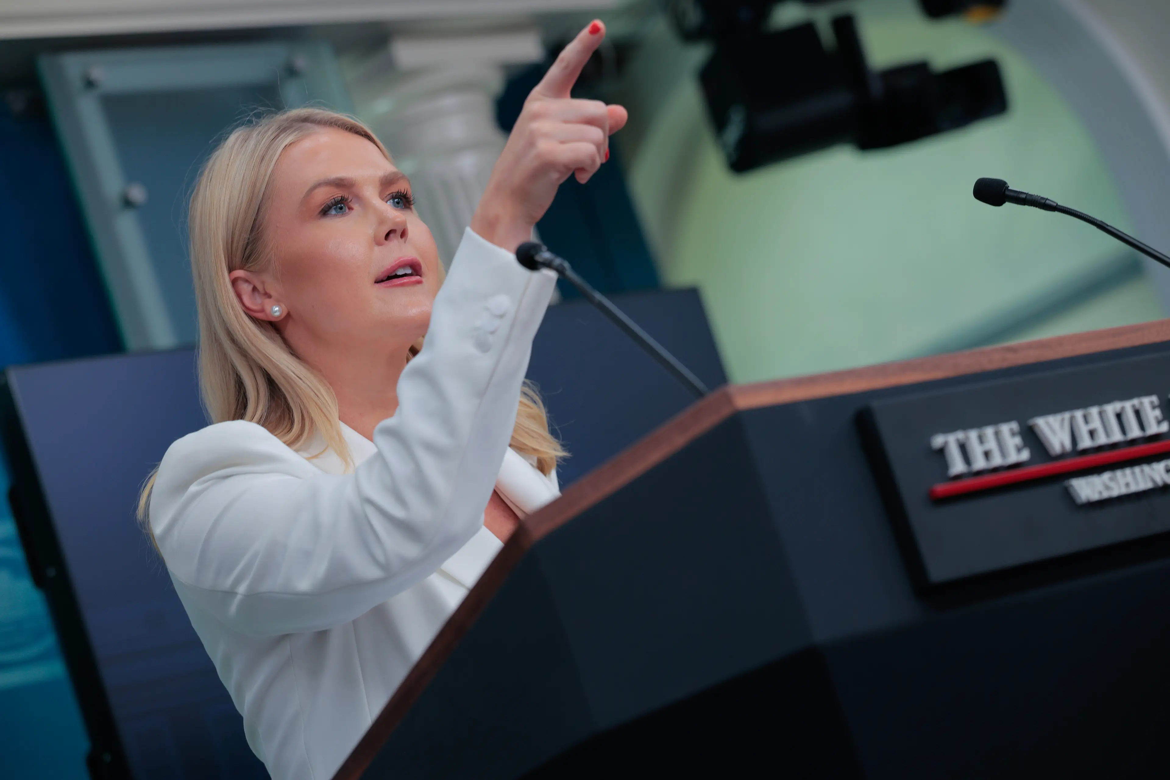 Leavitt provided an update on behalf of Trump (Chip Somodevilla/Getty Images)