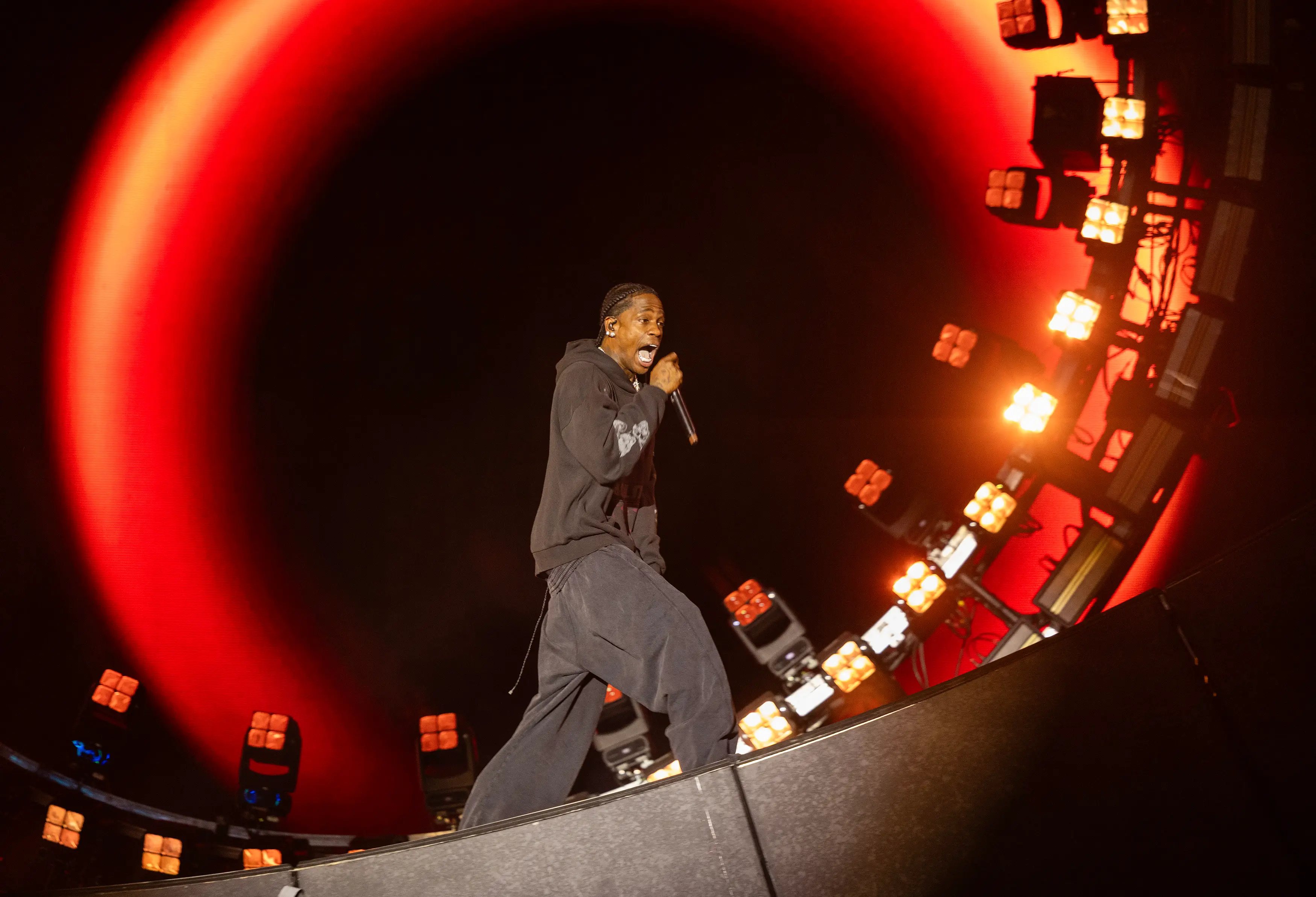 Travis Scott's lyrics have caused quit the stir online (Barry Brecheisen/Getty Images)
