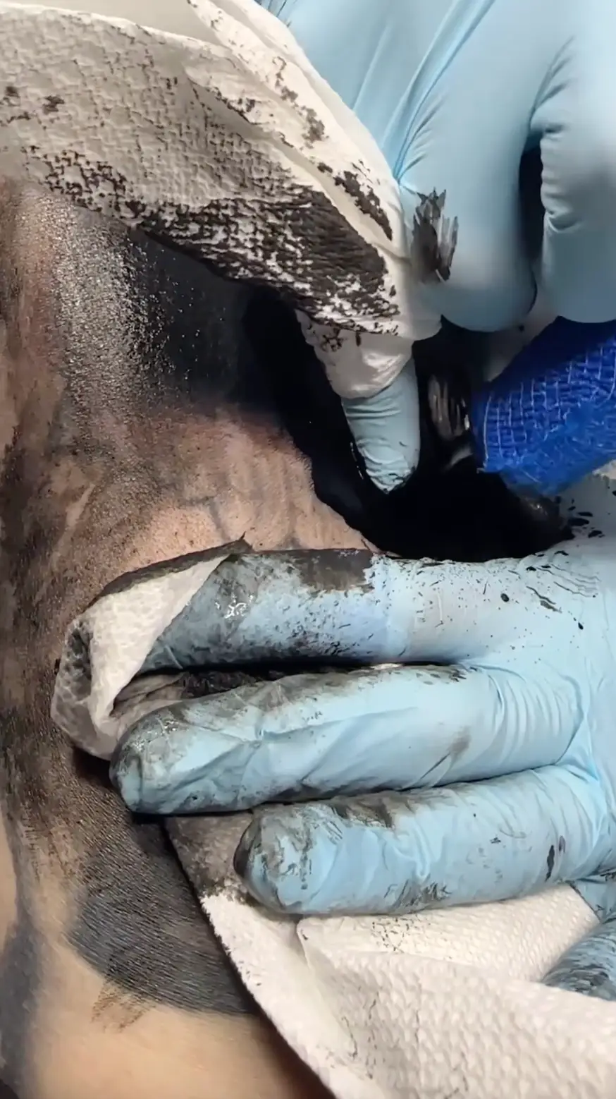 Von D said the blackout tattoo was 'satisfying' to look at.