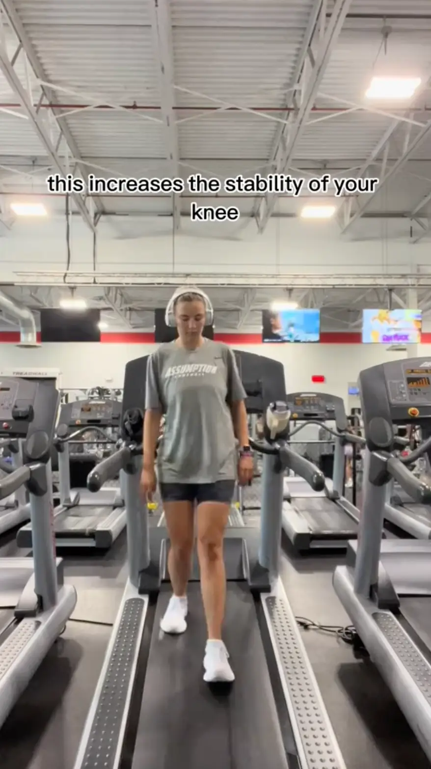 Walking backwards apparently 'increases the stability of your knee'.