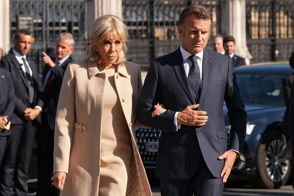Emmanuel and Brigitte Macron have filed a lawsuit against podcaster Candace Owens for defamation (WPA Pool / Getty Images)