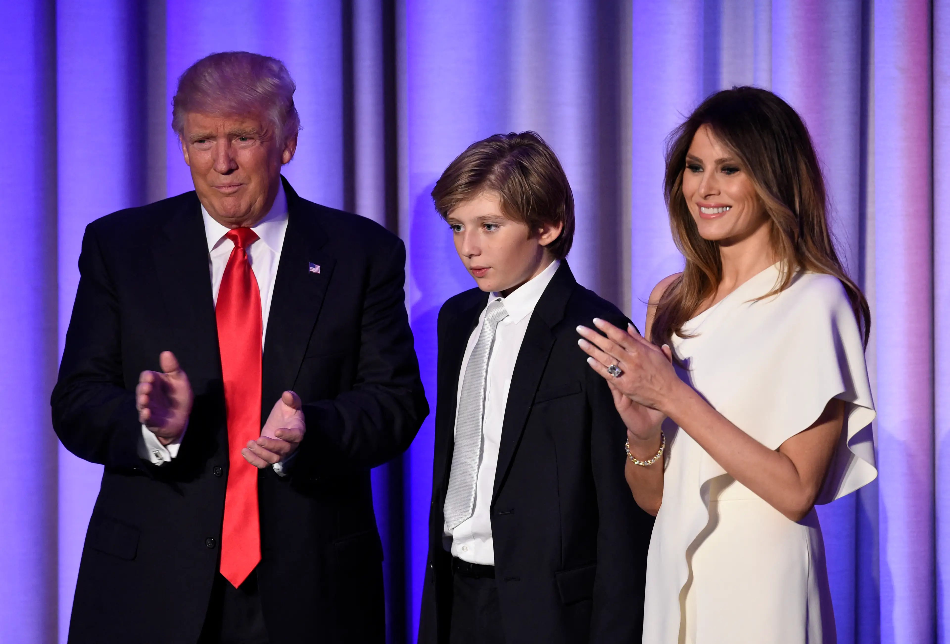 Barron Trump previously remained away from the spotlight (SAUL LOEB/AFP via Getty Images)