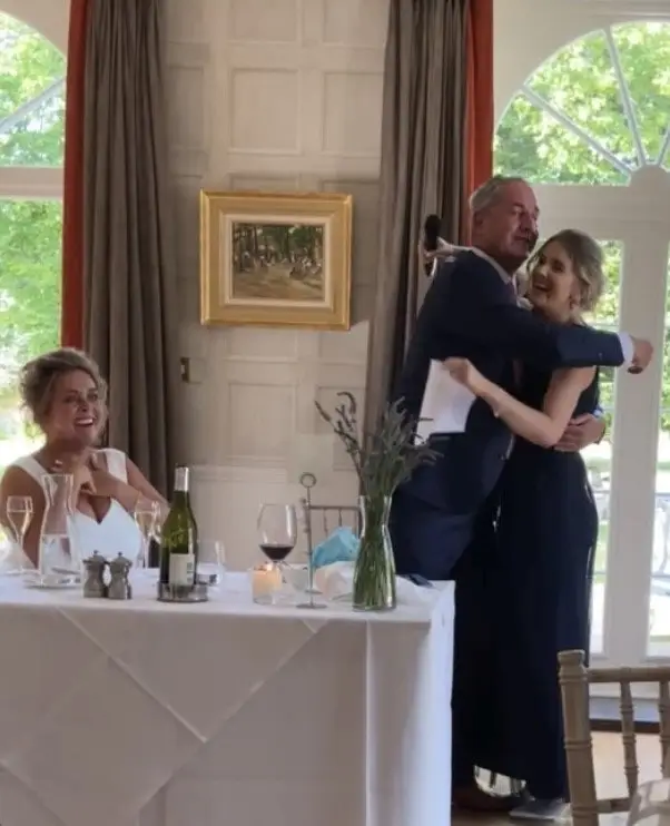 Ella announced her happy news on her dad’s big day.