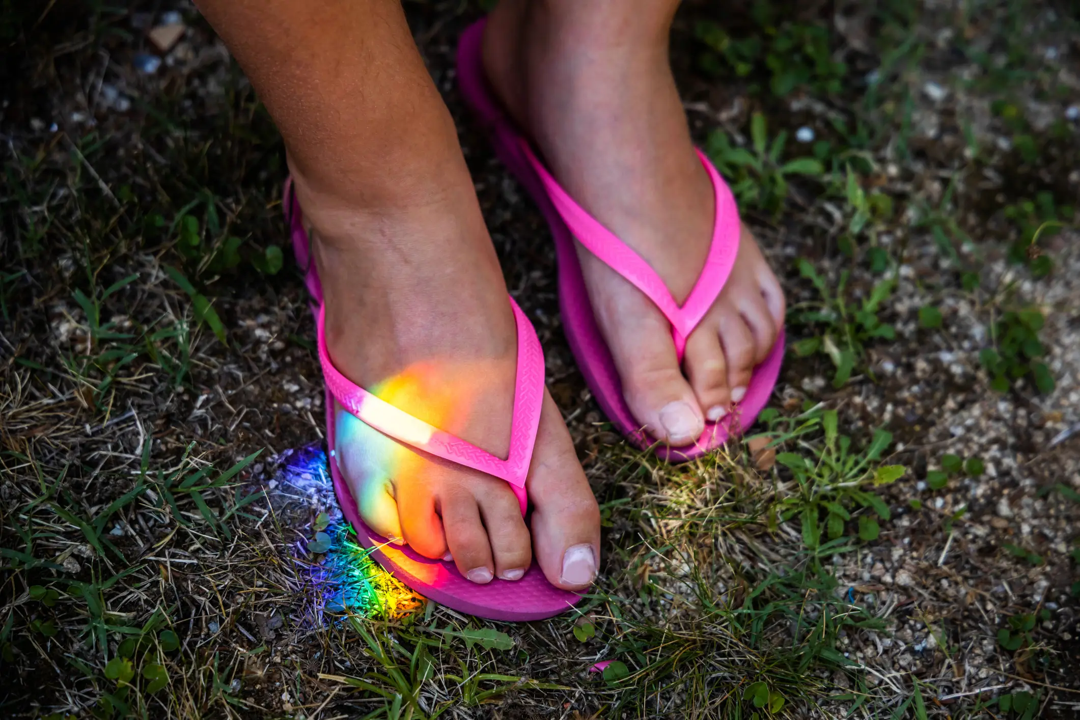 Flip-flop fanatics have been urged against wearing the shoe silhouette all summer (Getty Stock Images)