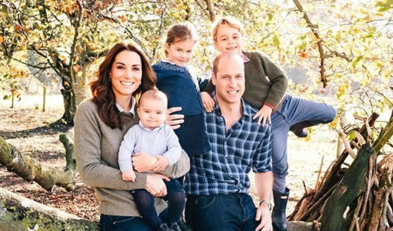 The family posed in the woods in 2018 (Kensington Palace)