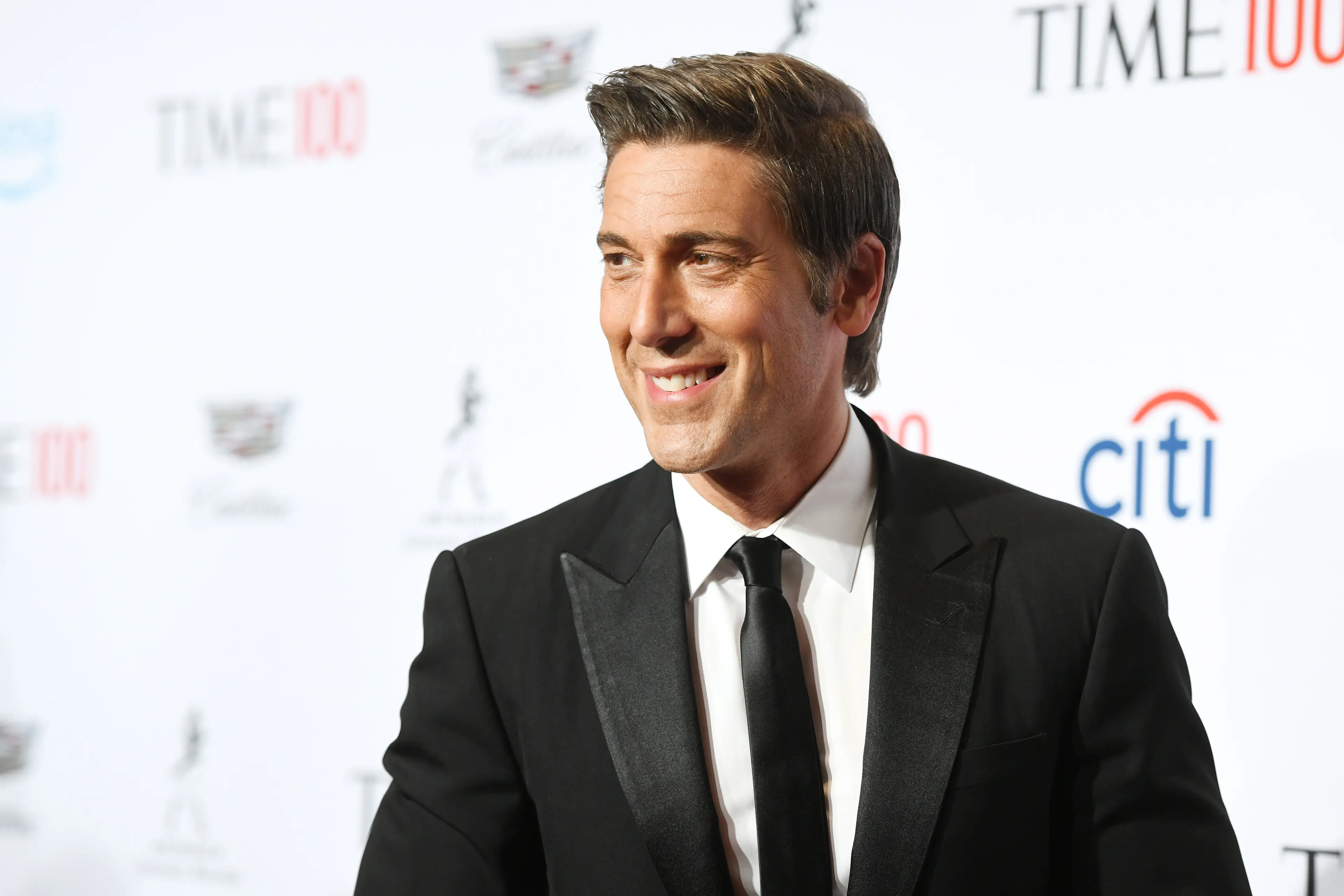 David Muir has come under fire for an addition to his jacket while covering the California wildfires (Noam Galai/Getty Images for TIME)