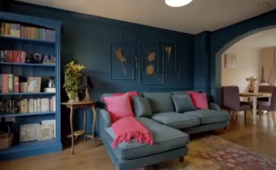 The living room had a massive makeover.