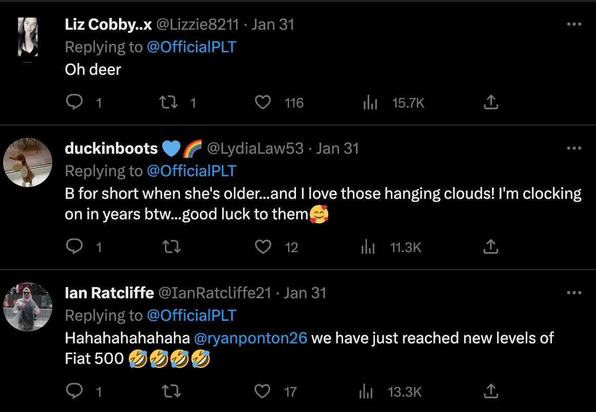 Hague and Fury's choice of name for their baby daughter has sparked debate online.