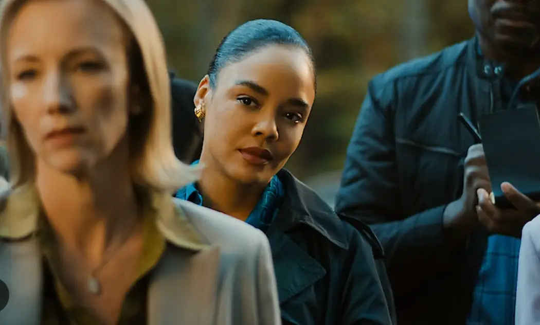 Creed's Tessa Thompson stars as Jack's estranged wife and TV anchor Anna Andrews (Netflix)