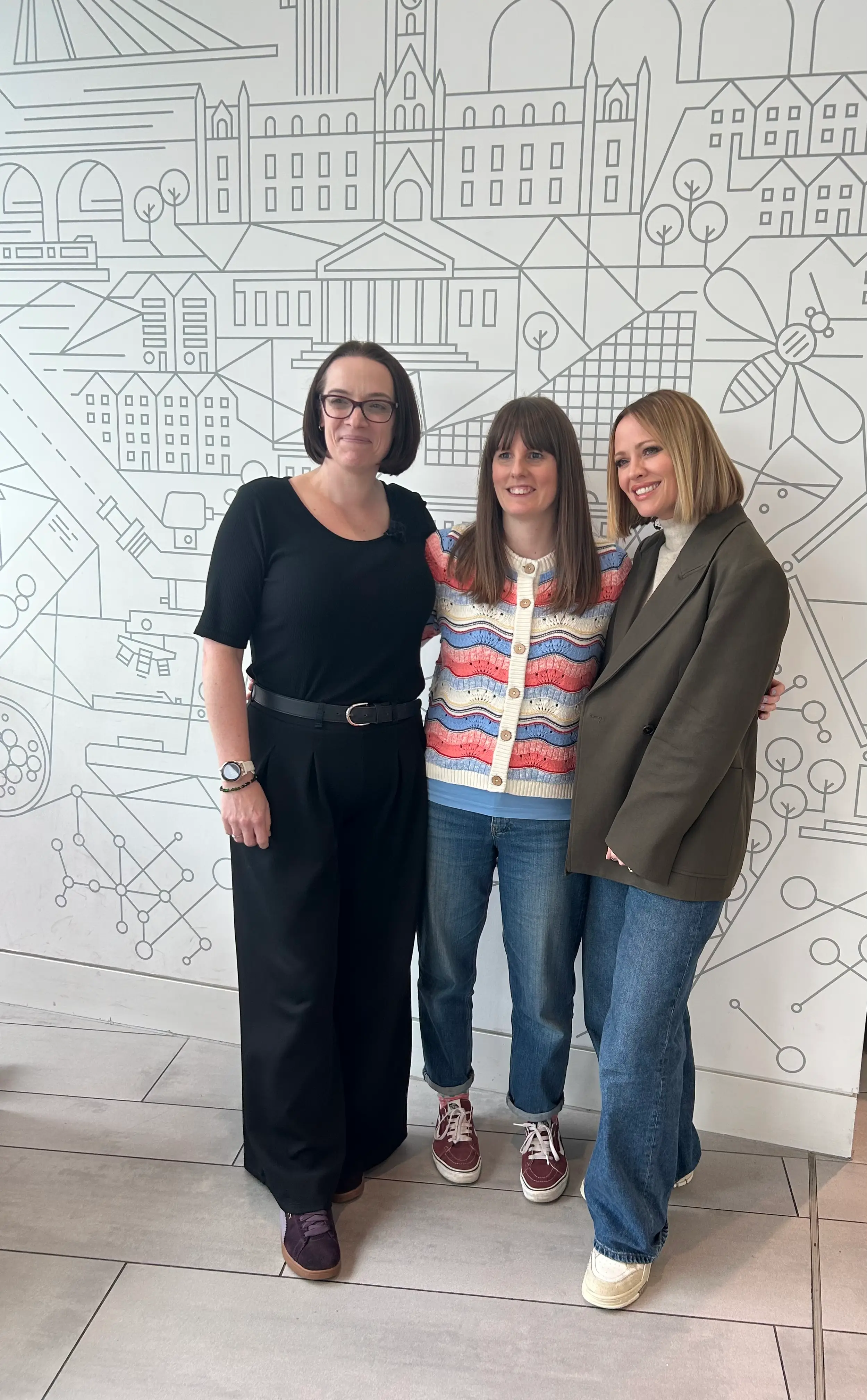 Annette and Girls Aloud star Kimberley Walsh at The Christie (Annette Illing)