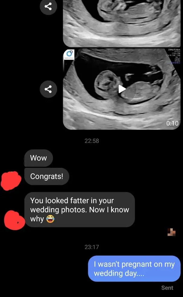 Redditors called the family friend bitter after a screenshot of the text exchange was shared online. (Reddit)