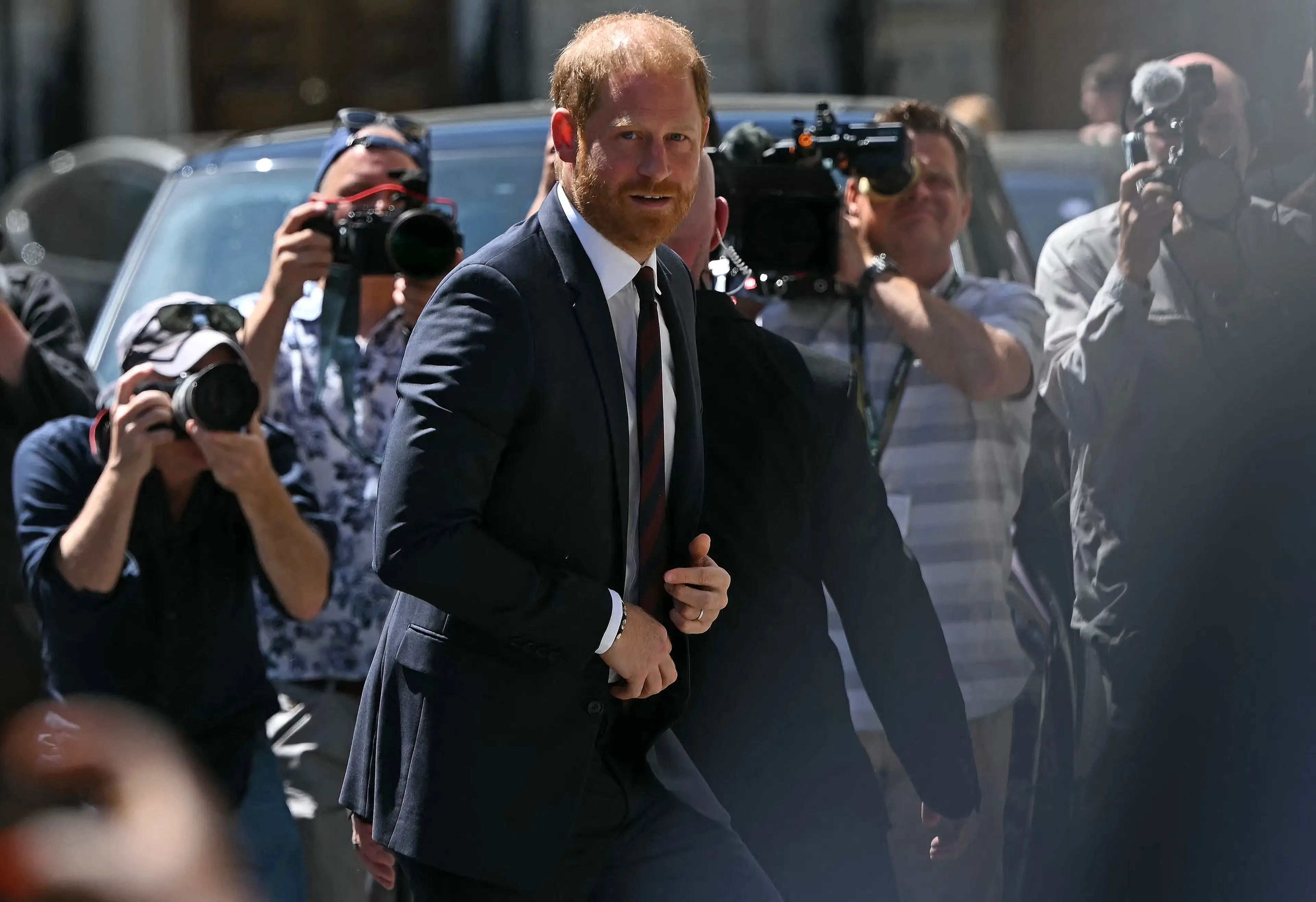 Harry landed in the UK last week (JUSTIN TALLIS / AFP via Getty Images)