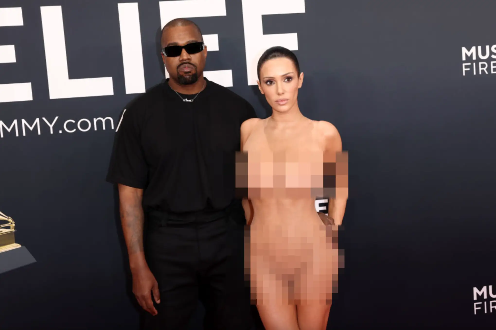 Kanye West and Bianca Censori were rumoured to have been 'kicked out' of the Grammys (Matt Winkelmeyer / Staff / Getty Images) 