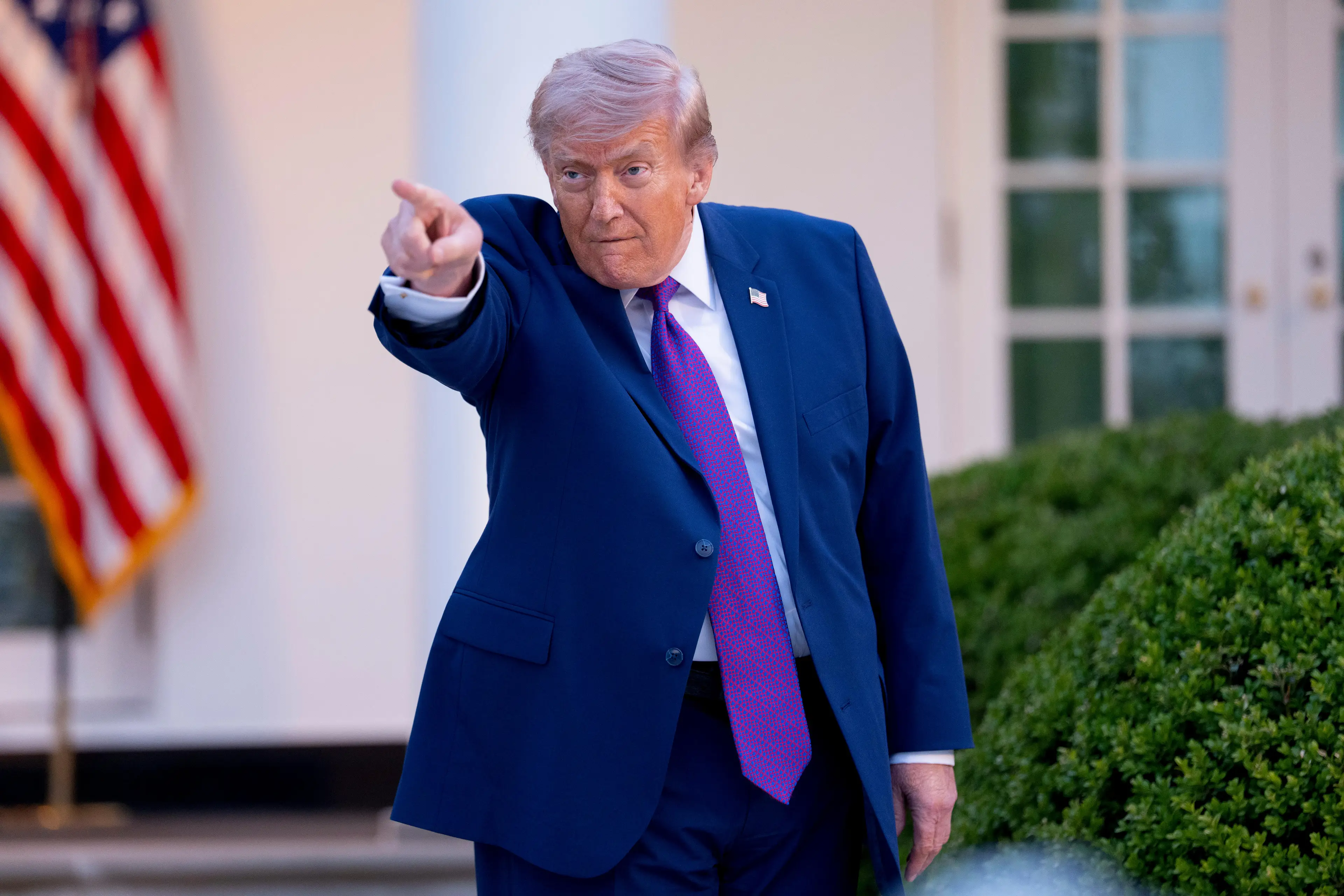 The King joked to Trump that 'if it wasn’t for us, you’d be speaking French!' during his US state visit last month (Aaron Schwartz/Sipa/Bloomberg via Getty Images)